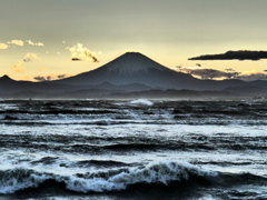 "葛飾北斎風"富士山