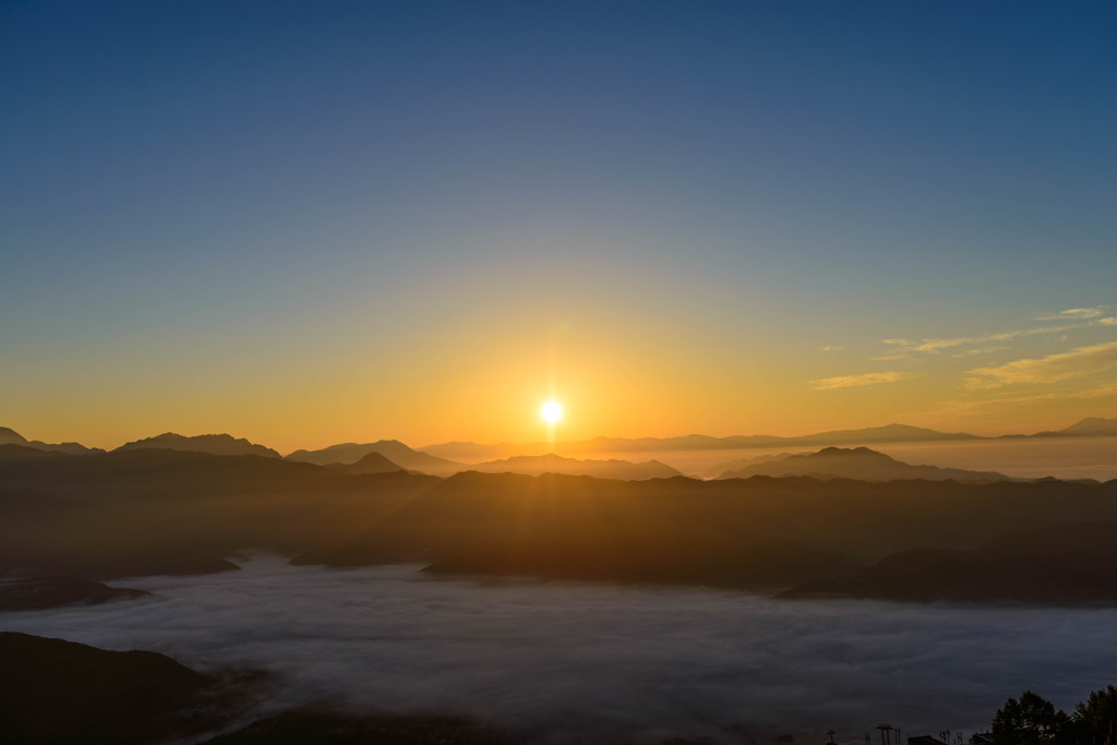 安曇野　夜明け