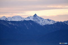 槍ヶ岳　黎明