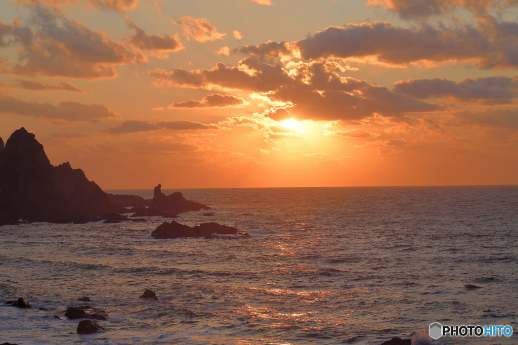 日本海夕照