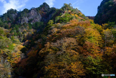 紅葉の岩峰