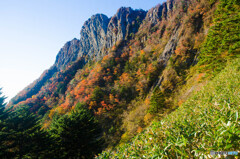 紅葉の山