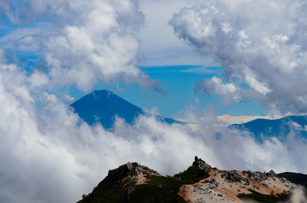 夏空　富士