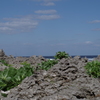 岩と緑と青