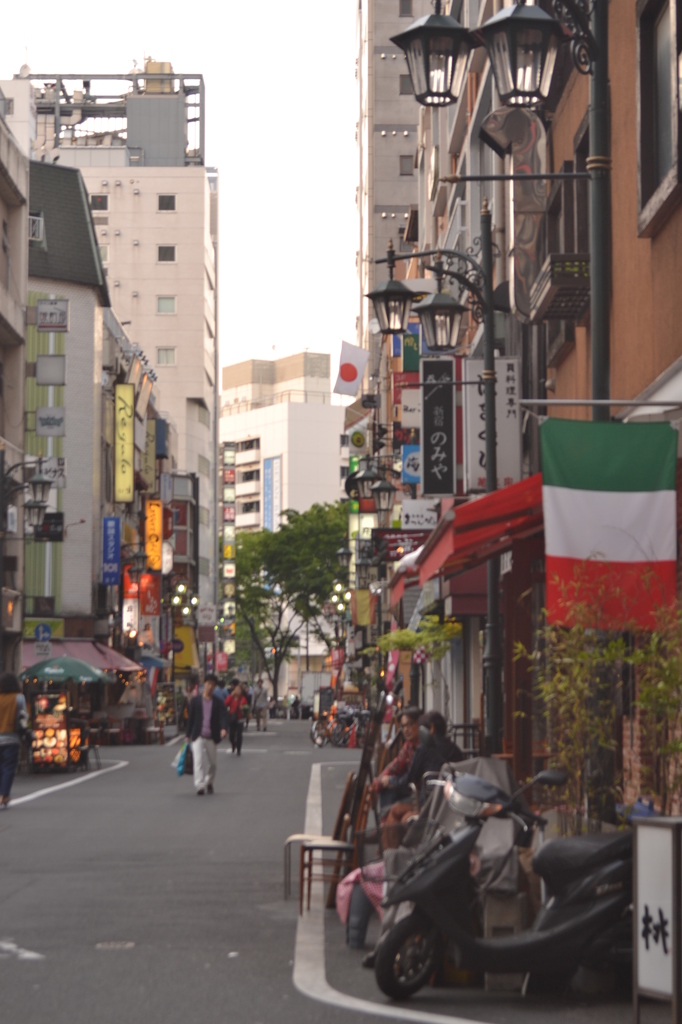 国旗の乱立＠新宿三丁目の路地裏