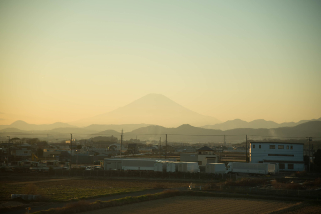 夕暮れ時に