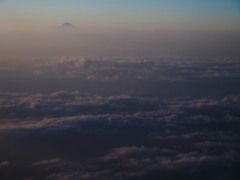 染まりゆく富士山