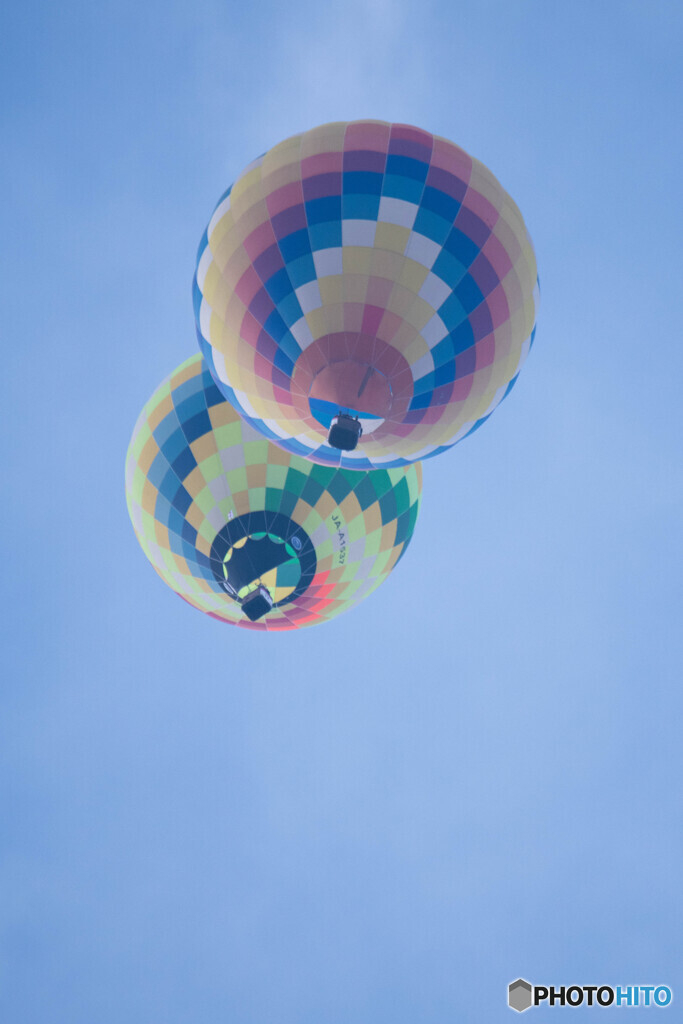 仲良く空中散歩