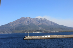 桜島フェリーからの桜島