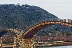 錦帯橋からの岩国城