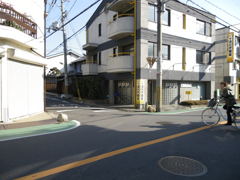 京街道は直角に曲がる