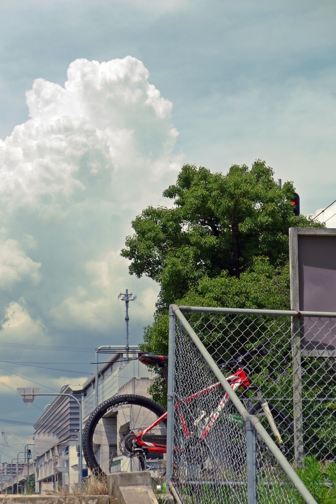 MTBと夏の雲