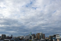 ハルカスと街並みと雲