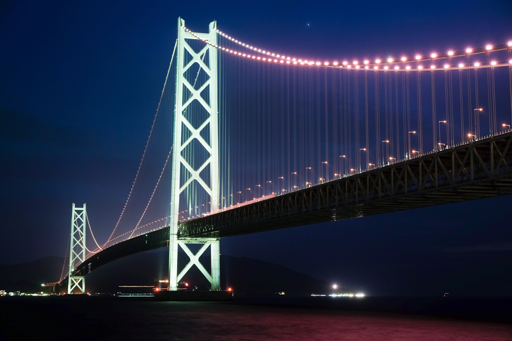 明石海峡大橋（舞子公園から）