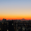 夕景から夜景へ　今年2月初め頃の新小岩にて