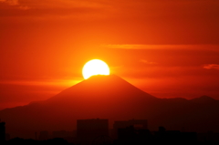 葛西臨海公園で見た富士山夕景 ＃３