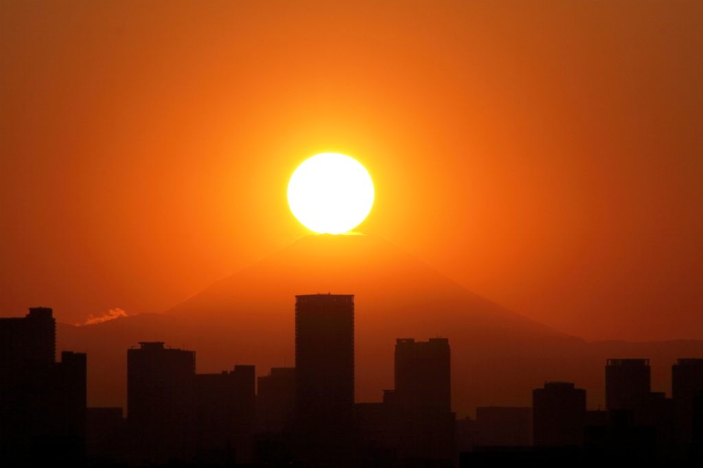 船堀で見た富士山夕景 ＃１