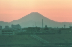 川口市荒川町で見た富士山夕景＃６