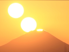 鹿浜都市農業公園で見た富士山夕景＃１