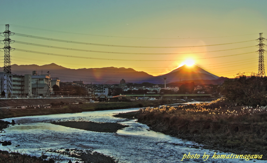 夕景 日差しに負けた