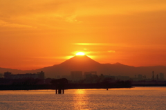 葛西臨海公園で見た富士山夕景 ＃５