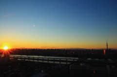 東京山脈と富士山　高さ１１５Mからの夕景＃７