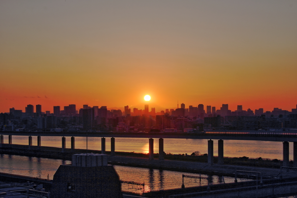 船堀で見た富士山夕景 ＃５