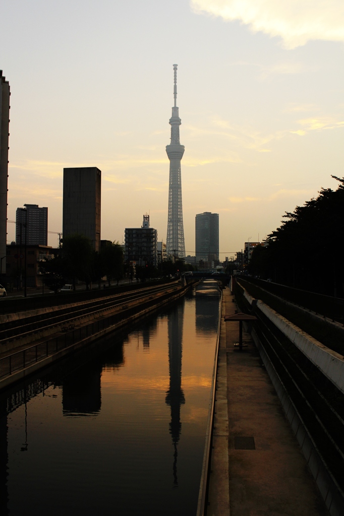 川面夕映え