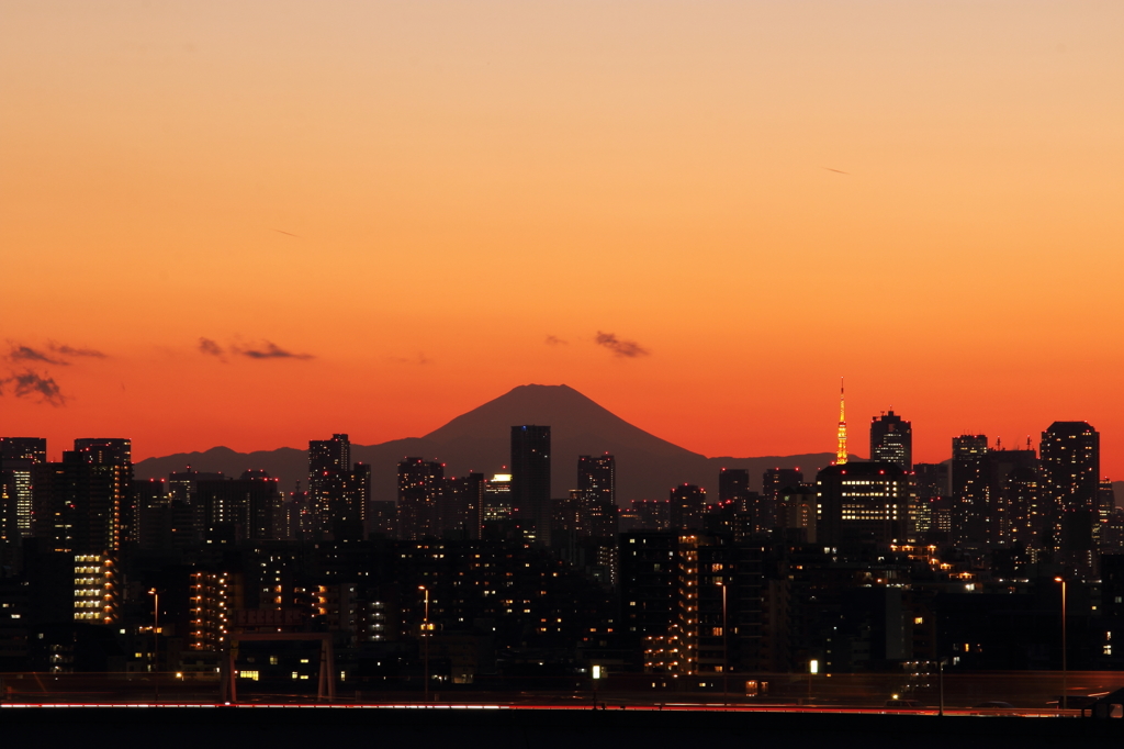 船堀で見た富士山夕景 ＃６