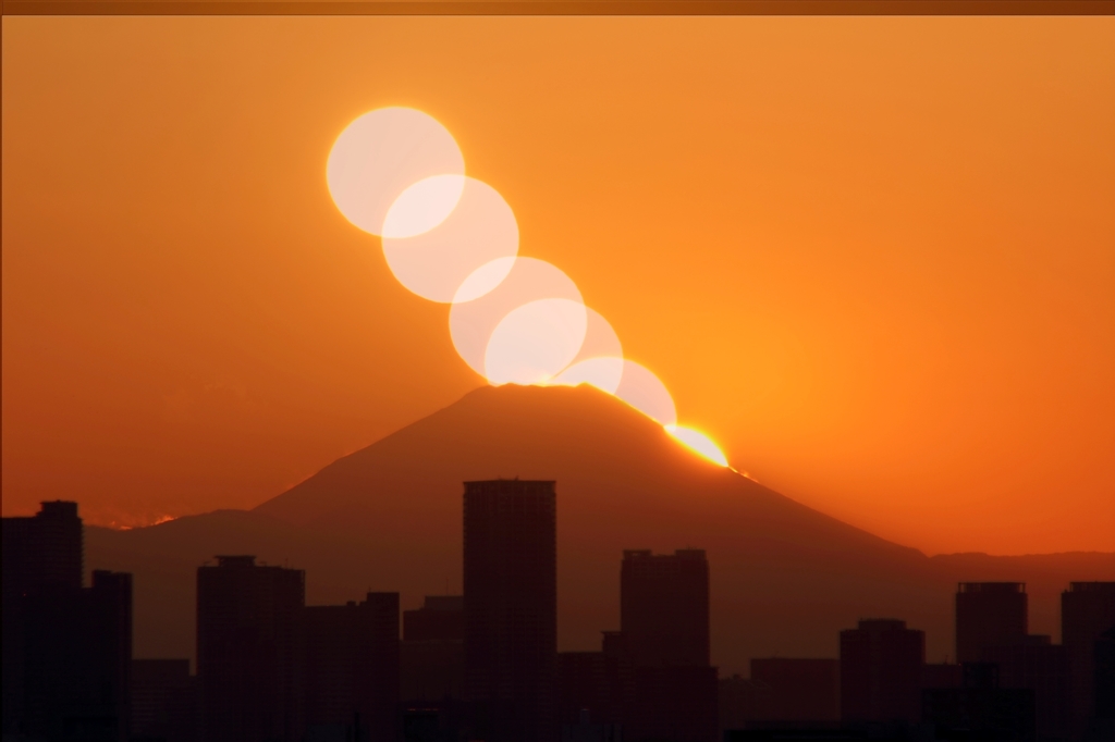 船堀で見た富士山夕景 ＃３