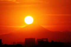 葛西臨海公園で見た富士山夕景 ＃２