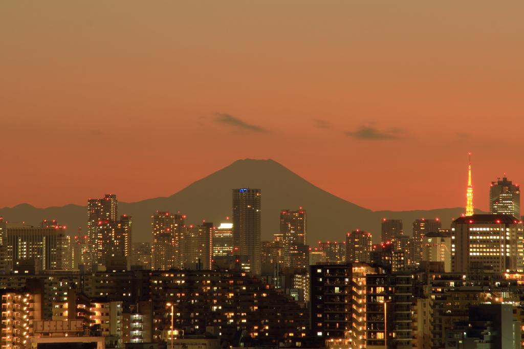 船堀で見た富士山夕景 ＃７