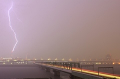 雷光と光跡