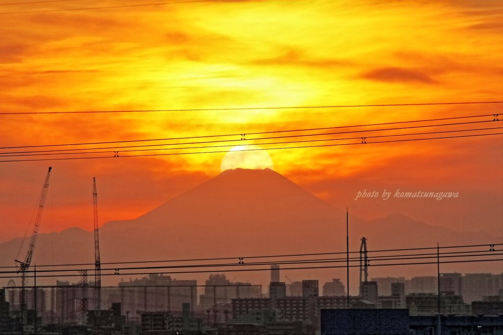 夕景　行徳にて