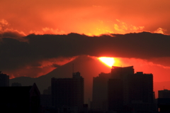 小松川で見た富士山夕景 ＃３ コロコロ～