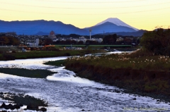 南平で見た富士山夕景＃５