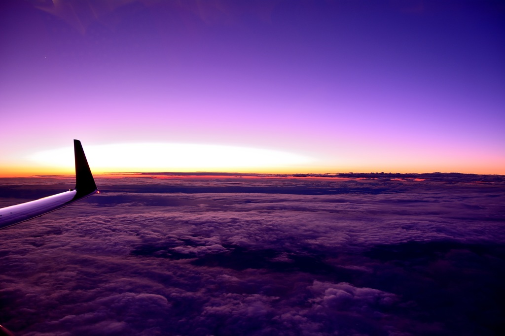 空から夕暮れ