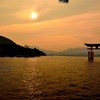 夕日と厳島神社