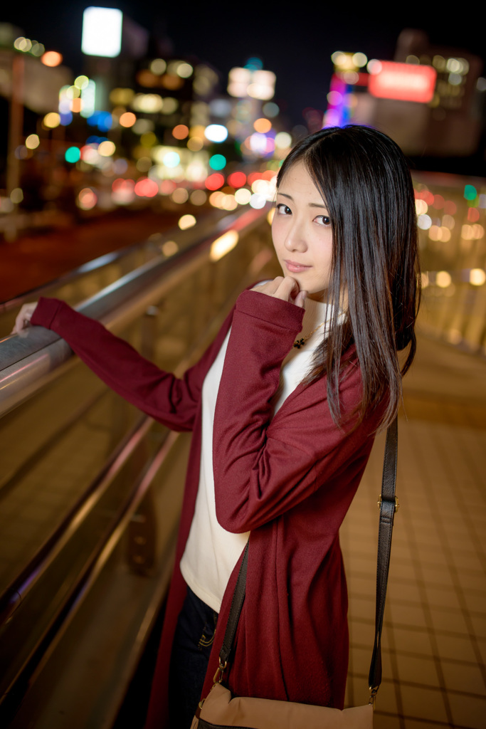 夜景ポートレート