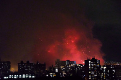 燃えている