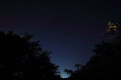 星景　西の空　かんむり座とアルクトゥルス