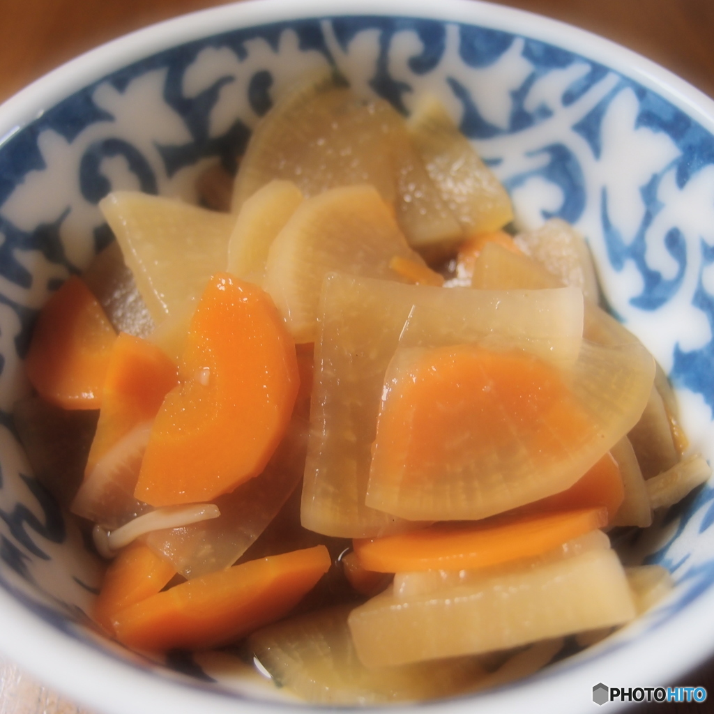 大根・ニンジン・しめじの煮物