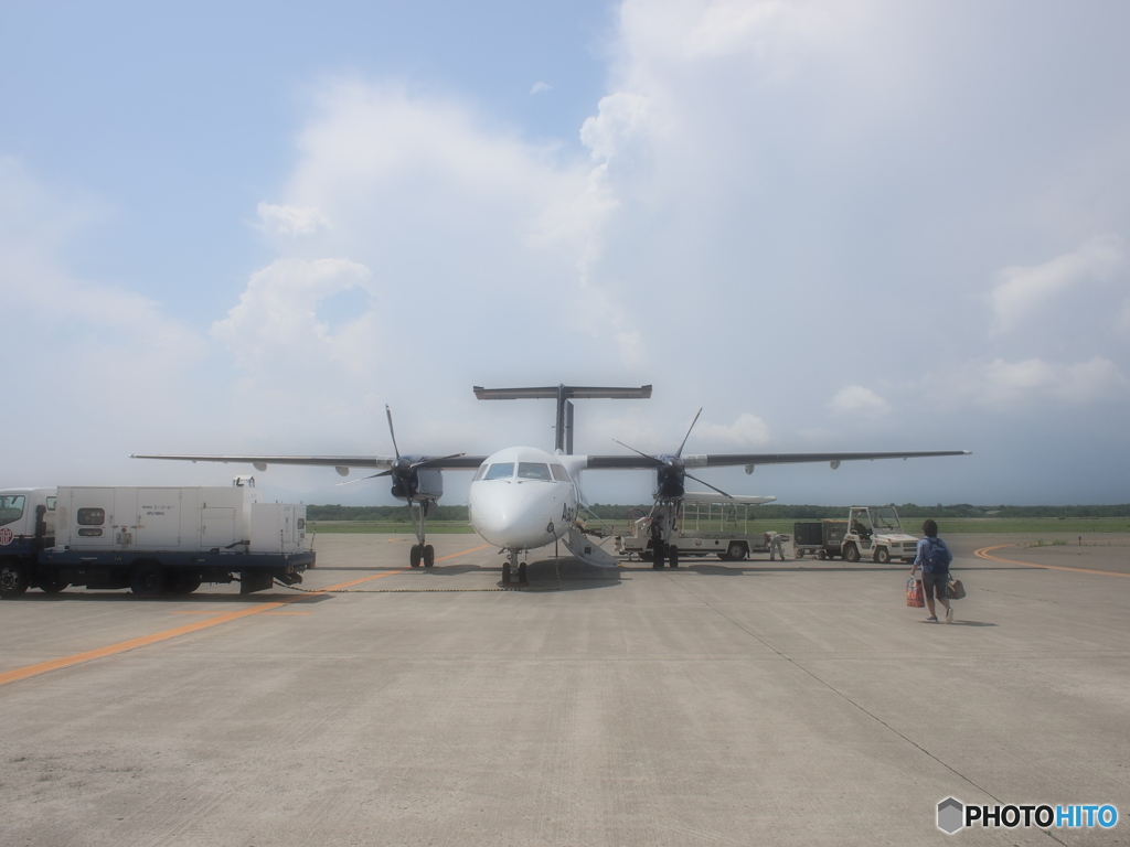 オーロラ航空のプロペラ機