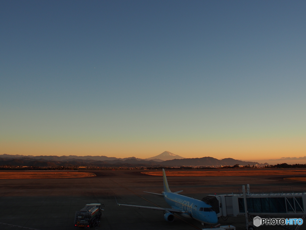 朝一の富士山静岡空港