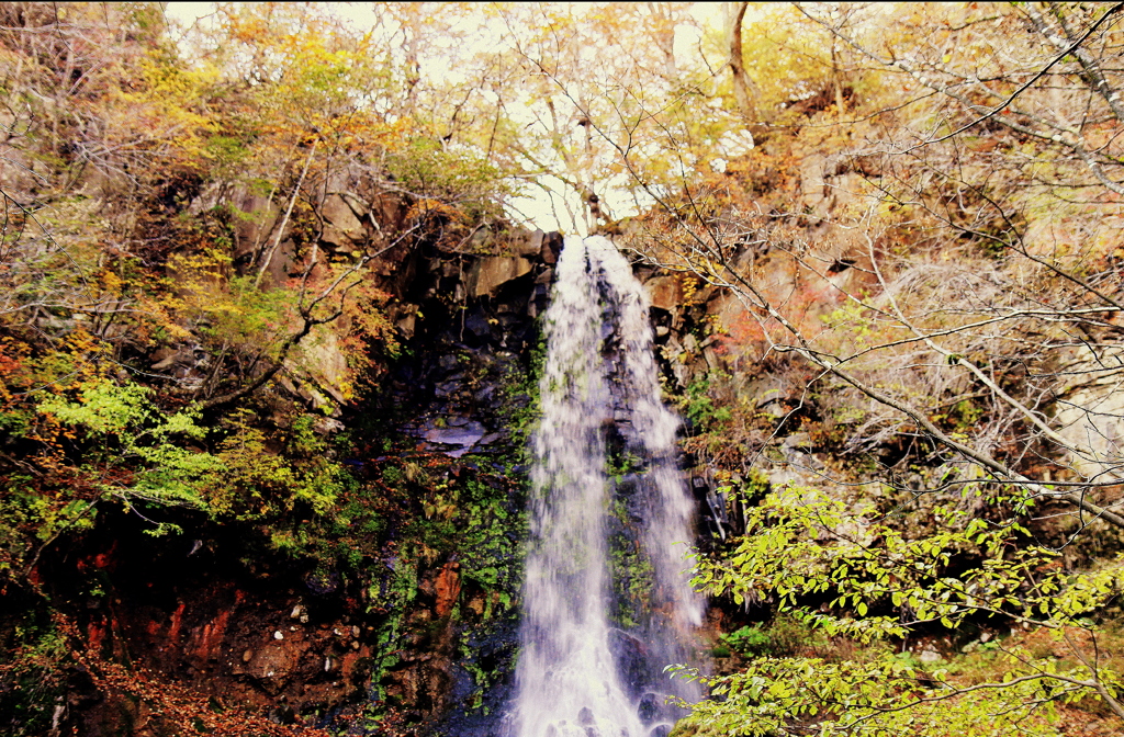 深秋の滝