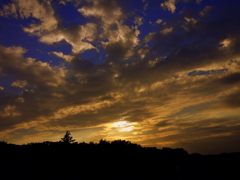 彼岸の夕空