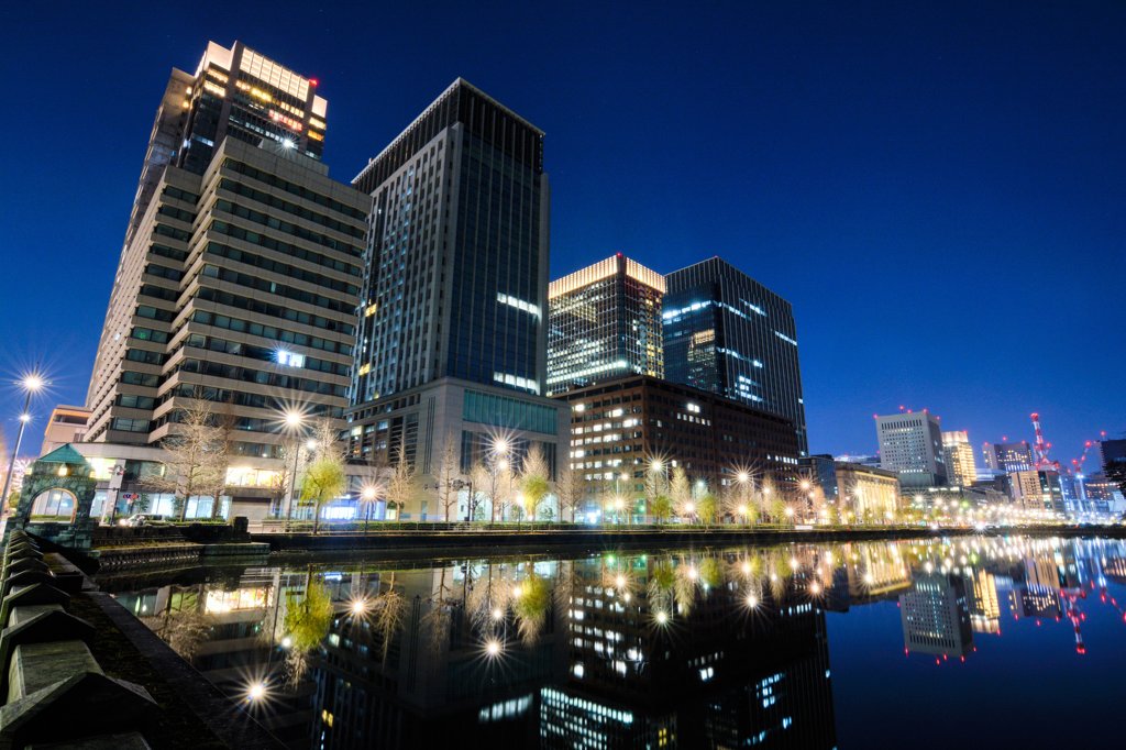 Buildings and River