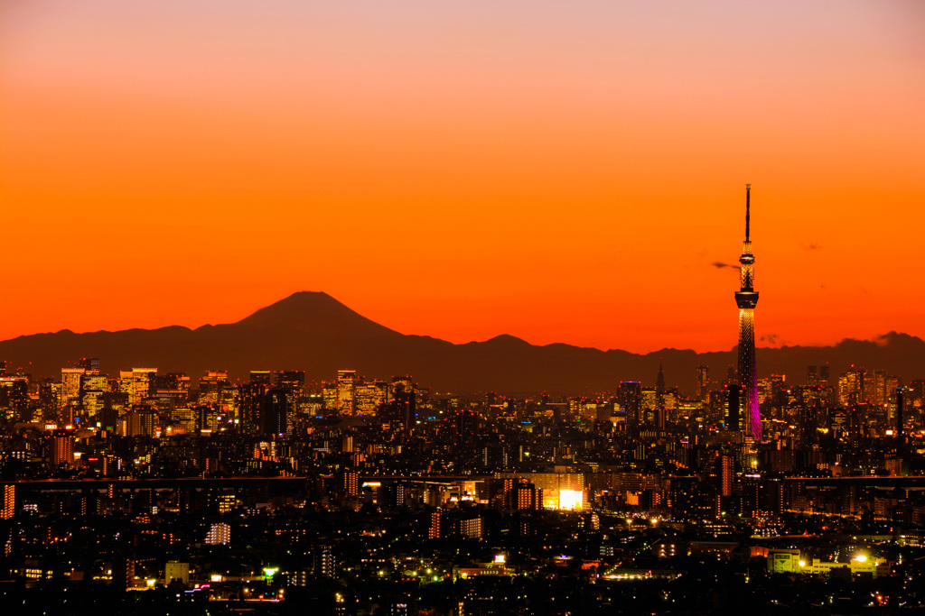 アイリンク市川より望む夕景