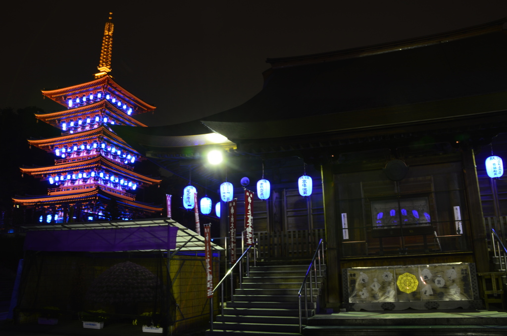 蒼を飾る高幡不動尊