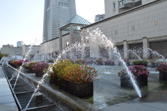 横浜美術館の噴水